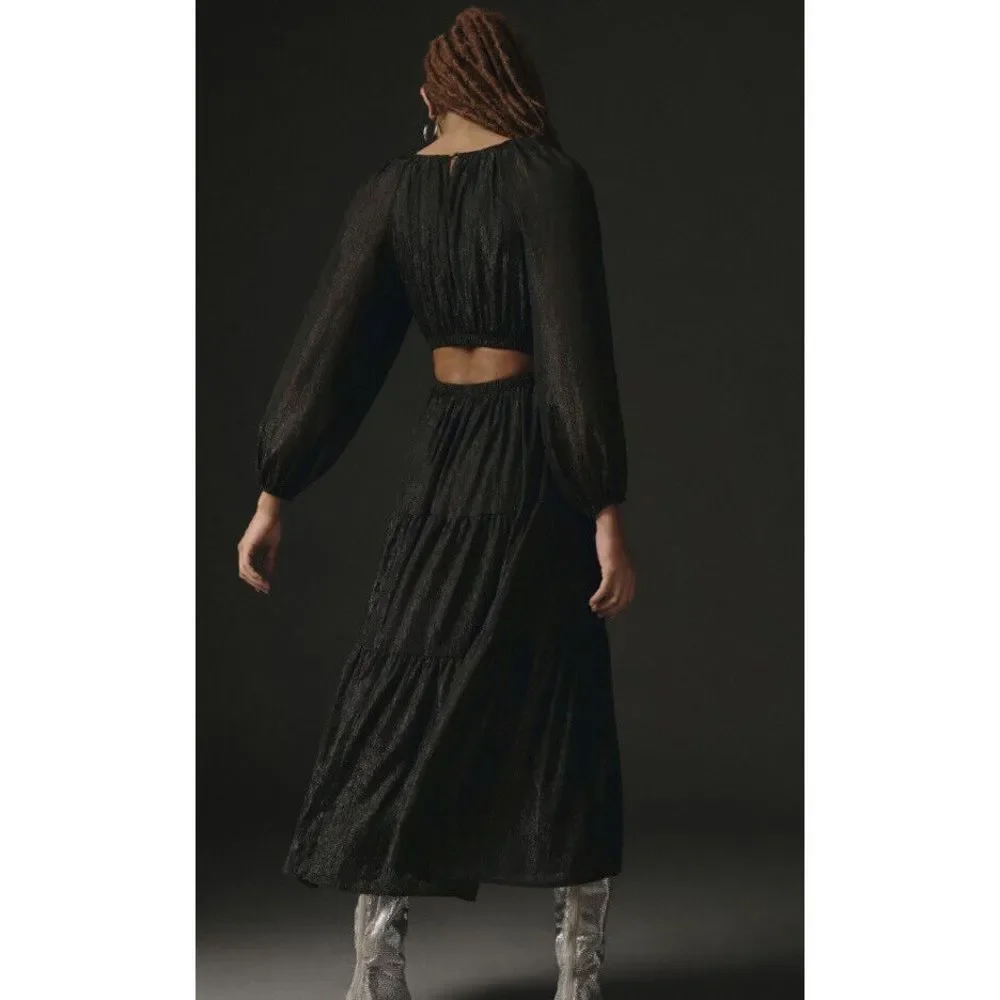 Anthropologie Moon River Crewneck Midi Dress Size L. B23 - Picture 4 of 8